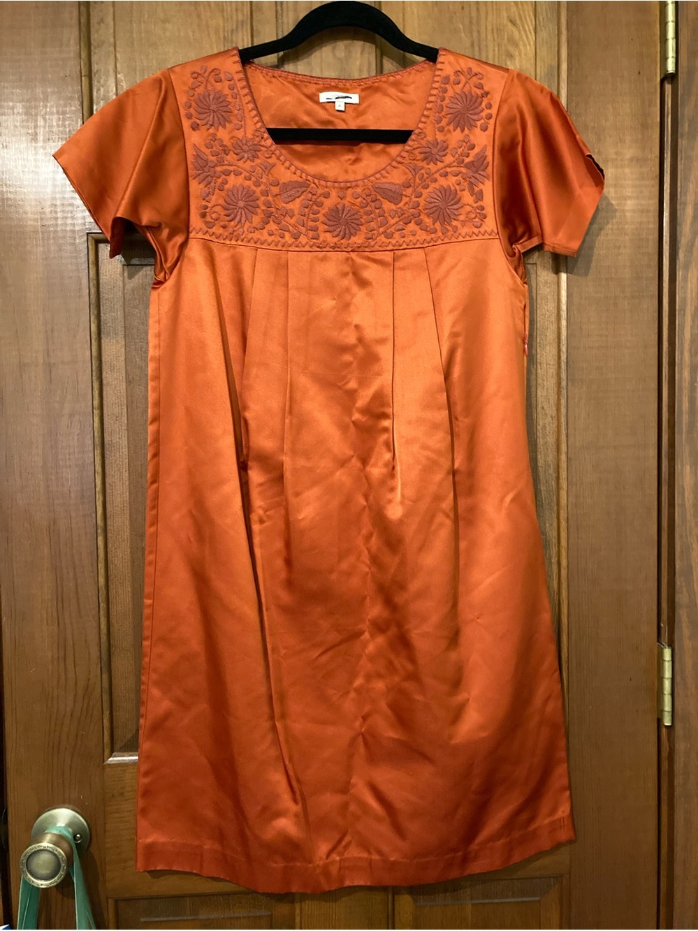 J.Crew Embroidered Orange Dress size 6